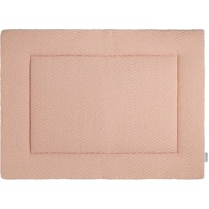 Baby's Only - Gebreid boxkleed Grace - Parklegger - Speelkleed - Boxmatras met visgraatmotief - Blush - 75x95 cm - Extra dik - Boxmatras - Tweezijdig te gebruiken