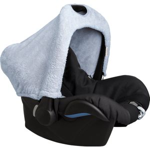 Baby's Only Autostoel zonnekap - Zonnescherm Maxi Cosi 0+ Cozy - Gemaakt van teddystof - Misty Blue
