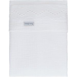 Baby's Only Wieg laken Calm - Wieglaken met broderie - Wit - 120x150 cm - Gemaakt van 100% katoen