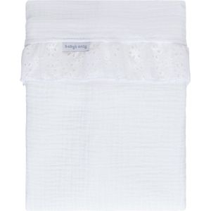 Baby's Only Wieg laken Calm - Wieglaken met Ruffle - Wit - 120x150 cm - Gemaakt van 100% katoen