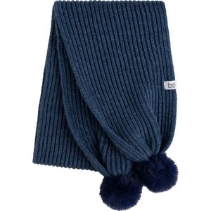 Baby's Only Sjaaltje met pompon Cool - Kindersjaal - Sjaal kind - Baby sjaal - Wintersjaal - Sjaaltje - Sjaal meisje - Sjaal jongen - Jeans - Donkerblauw - 110x16 cm - 3-36 maanden