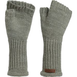 Knit Factory Cleo Gebreide Dames Vingerloze Handschoenen - Handschoenen voor in de herfst & winter - Groene handschoenen - Polswarmers - Urban Green - One Size