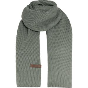 Knit Factory Jazz Gebreide Sjaal Dames & Heren - Groene Wintersjaal - Langwerpige sjaal - Wollen sjaal - Heren sjaal - Dames sjaal - Urban Green - 200x30 cm
