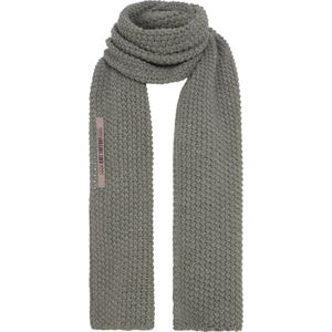 Knit Factory Carry Gebreide Sjaal Dames & Heren - Warme Wintersjaal - Grof gebreid - Langwerpige sjaal - Wollen sjaal - Heren sjaal - Dames sjaal - Unisex - Urban Green - Groen - 200x35 cm