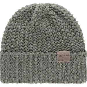 Knit Factory Carry Gebreide Muts Heren & Dames - Beanie hat - Urban Green - Grofgebreid - Warme groene Wintermuts - Unisex - One Size