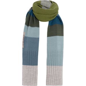 Knit Factory Dali Gebreide Sjaal Dames - Warme Wintersjaal - Grof gebreid - Langwerpige sjaal - Wollen sjaal - Dames sjaal - Groen - 200x50 cm