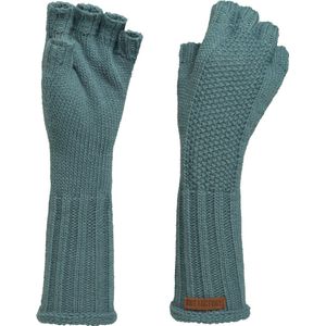 Knit Factory Ika Gebreide Dames Vingerloze Handschoenen - Handschoenen voor in de herfst & winter - Groene handschoenen - Polswarmers - Laurel - One Size
