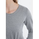 Knit Factory - Lily Shirt - Licht Grijs - Dames Shirt - Lange Mouwen