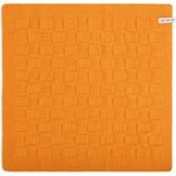 Knit Factory Gebreide Keukendoek - Keukenhanddoek Uni - Handdoek - Vaatdoek - Keuken doek - Orange - Oranje - 50x50 cm