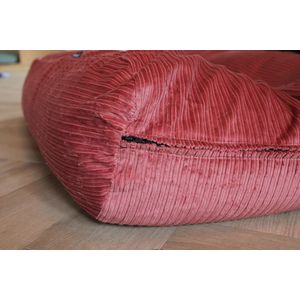 Dog's Companion hoes Hondenkussen / Hondenbed - L - 115 x 85 cm - Oud Roze Double Ribcord