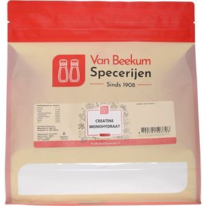 Van Beekum Specerijen - Creatine Monohydraat - 1 kilo (hersluitbare stazak)