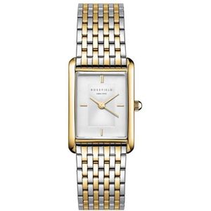 Vierkanten Rosefield heirloom horloge | Zilver & goud | 23,5 x 30,6 mm | Rosefield