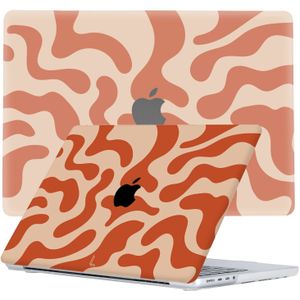 Lunso Geschikt voor MacBook Pro 14 inch (2021-2023) cover hoes - case - Orange Fever