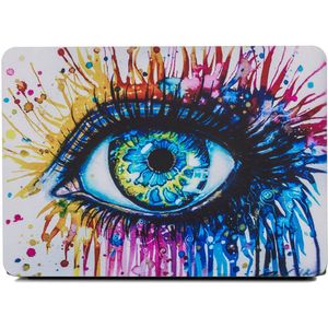 Lunso MacBook Air 13 inch (2018-2019) cover hoes - case - Kleurrijk Oog