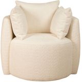 Teddy bouclé fauteuil Ruby wit