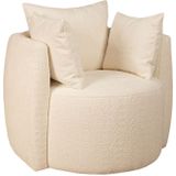 Teddy bouclé fauteuil Ruby wit