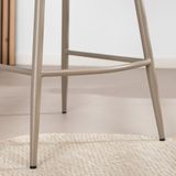 Bronx71® Scandinavische barkruk Jena taupe gerecyclede stof 69 cm