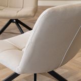 Scandinavische fauteuil Eevi gerecyclede stof grijs