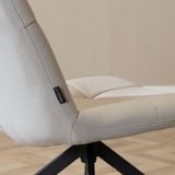 Scandinavische fauteuil Eevi gerecyclede stof grijs