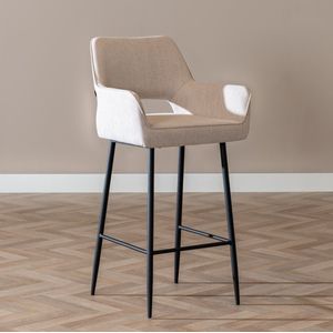 Bronx71 - Inga - Barkruk - Beige - Gerecyclede Stof