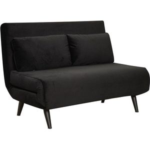 Bronx71 - Kristian - Slaapbank - Zwart - Velvet - Multifunctioneel