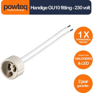 1 x GU10 lampfitting - GU10 fitting - LED & Halogeen