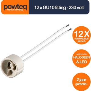 12 x GU10 lampfitting - GU10 fitting - LED & Halogeen - Multipack 12 stuks