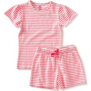 Little Label - Pyjama - Roze, Wit - Bretonse Streep - Zachte BIO Katoen