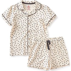Little Label - Shortama - Pyjama - Korte Mouwen - All-over Stippenprint