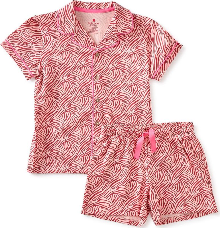 Little Label - Shortama - Pyjama - Korte Mouwen - All-over Stippenprint