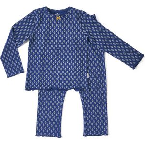 Little Label Pyjama met All Over Print Donkerblauw