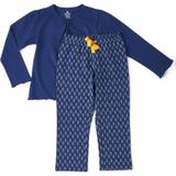 Little Label Pyjama met All Over Print Donkerblauw