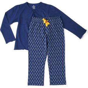 Little Label Pyjama met All Over Print Donkerblauw