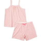 Little Label - Korte Meisjes Pyjama - Roze - Luipaard Motief - 8Y/122-128