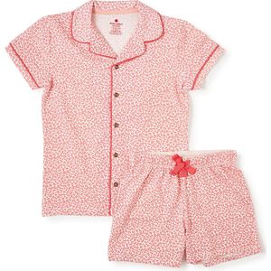 Pyjama - Off White - Biologische Katoen - Roze Panter-Print