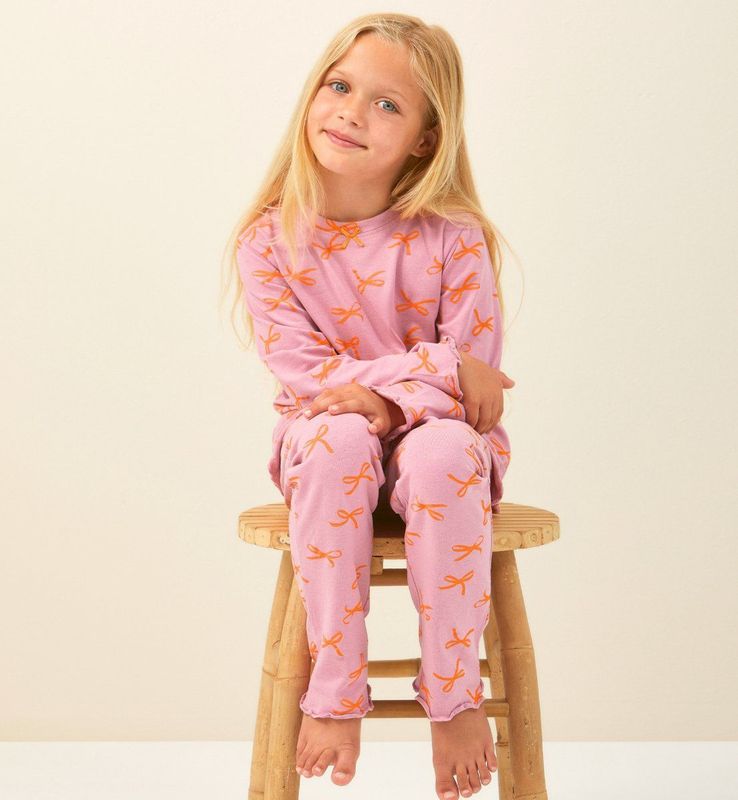 Little Label - Pyjama - Roze - Slapende Kersjes - Zachte BIO Katoen