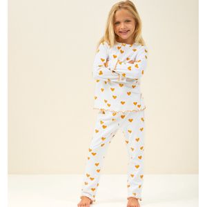 Little Label - Pyjama - Wit - Harten - Zachte BIO Katoen