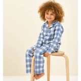Little Label - Grandad Pyjama - Blauw, Wit - Zachte BIO Katoen