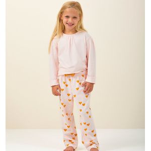 Little Label - Pyjama Set - Roze Bladeren - Zachte BIO Katoen