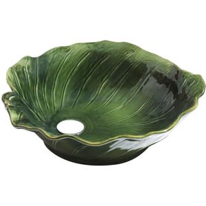 Waskom best design flower 40 cm keramiek glanzend groen