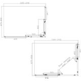 Best Design - Nancy - Douchecabine - Mat Goud - 120x89x210 cm