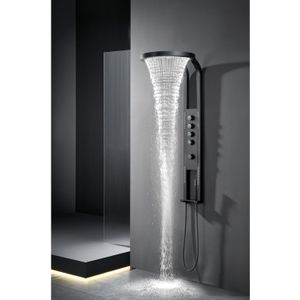 Douchepaneel - Nero Future - Mat Zwart - RVS-304 - Inclusief Massagejets