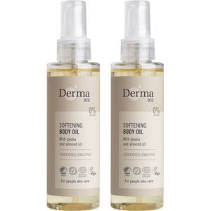 Derma Eco Lichaamsolie - 2 x 150 ML - parfumvrij - Bodyolie