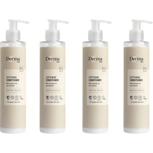 Derma Eco Derma Eco Conditioner - 4 Pack - 250ml - Geen schadelijke stoffen - Milieuvriendelijke haarproducten - Organische haarverzorging
