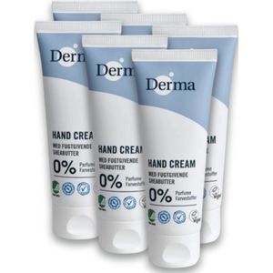 Derma Eco Family - Handcrème - 6 x 75 ML - Voordeelverpakking - Hydraterend - Allergeenvrij