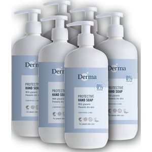 Derma Eco Family Voordeelverpakking - Handzeep - 6 x 500 ML - Parabeenvrij - Hydraterend - Hypoallergeen