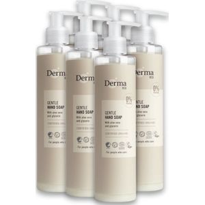 Derma Eco Voordeelverpakking - Handzeep - 6 x 250 ML - Handverzorging - Veganistisch - Parfumvrij