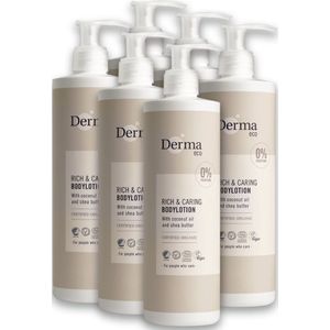 Derma Eco Hypoallergeen Bodylotion - Voordeelverpakking 6 x 400 ML - Veganistisch - Nordic Swan Label - Allergievrij