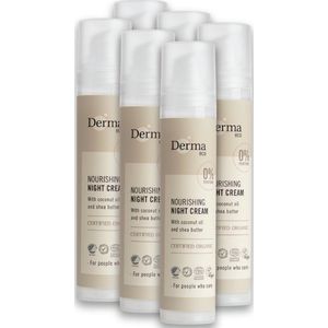 Derma Eco - Nachtcrème - 6 x 50 ML - Hypoallergeen - Vegan - Parfumvrij