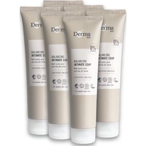 Derma Eco Voordeelverpakking - Intieme Zeep - 6 x 150 ML - Hypoallergeen - pH-balans - Veganistisch